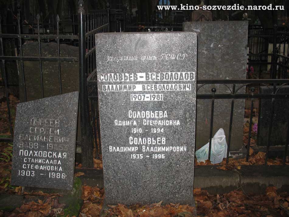 Могила Владимира Всеволодова на Введенском кладбище. Фото автора