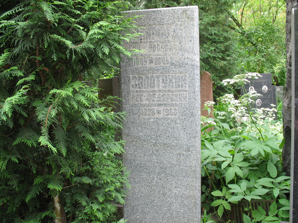 Захоронение Льва Золотухина на Донском кладбище. Фото автора