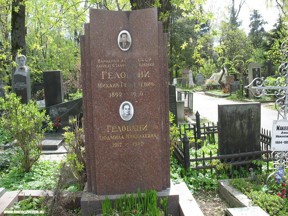 Могила Михаила Геловани на Новодевичьем кладбище. Фото автора сайта